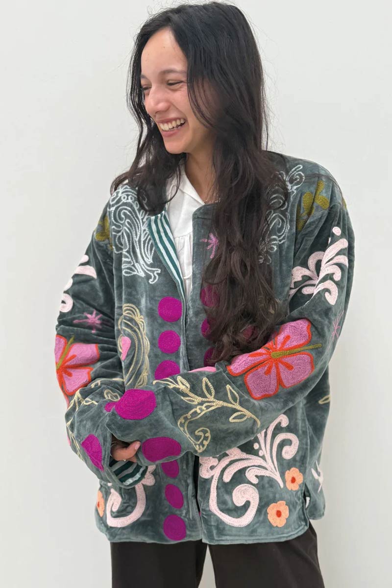 Velvet Embroidery You Are Loved - ToutVintage