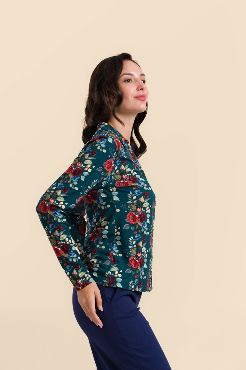 Alternative view of Anna Blouse Autumn Bouquet - LaLamour