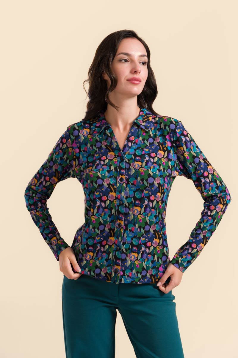 Anna Blouse Color Splash - LaLamour