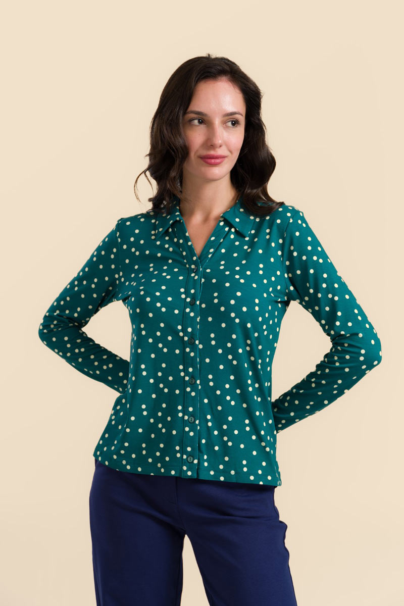 Anna Blouse Dots - LaLamour