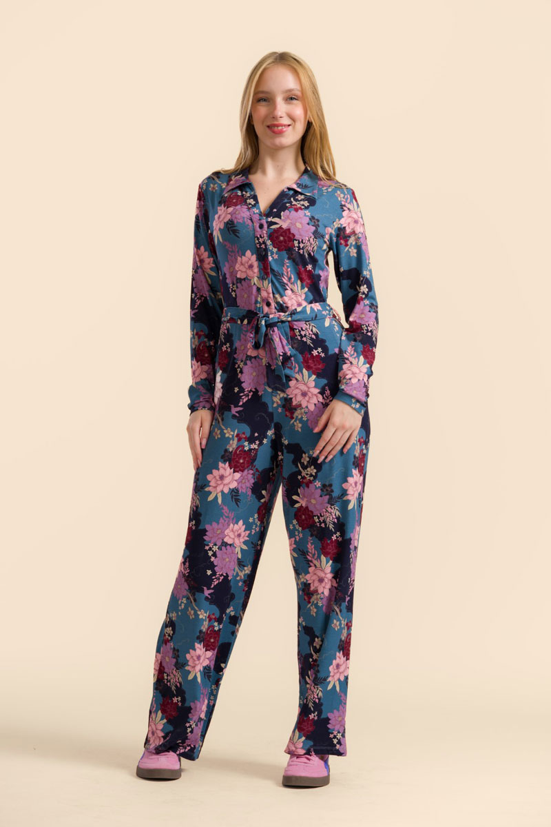 Bella Jumpsuit Oriental Bird - LaLamour