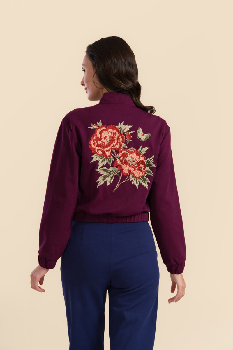 Billie Jacket punta di roma Bordeaux - LaLamour