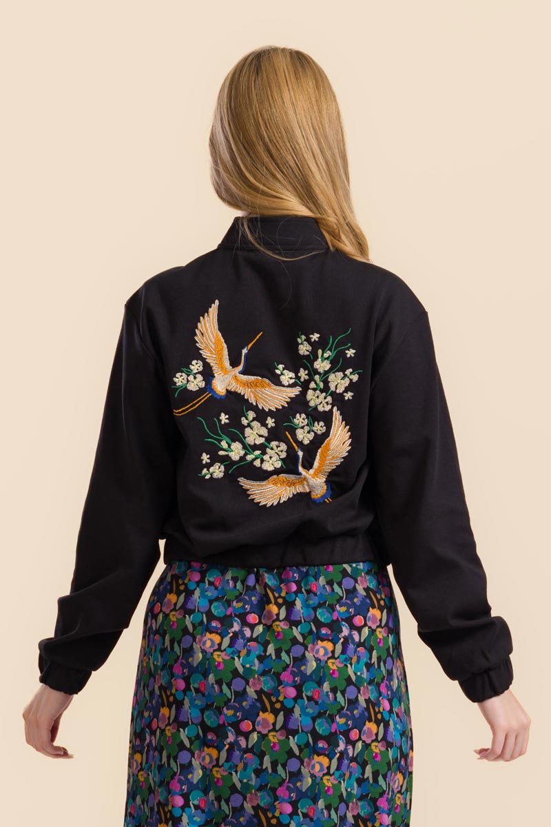 Billie Jacket punta di roma Black - LaLamour