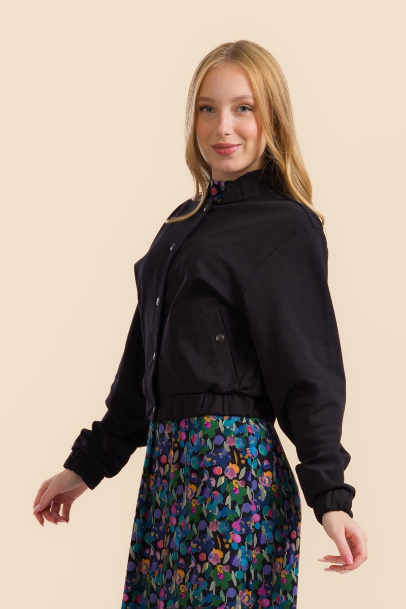 Alternative view of Billie Jacket punta di roma Black - LaLamour