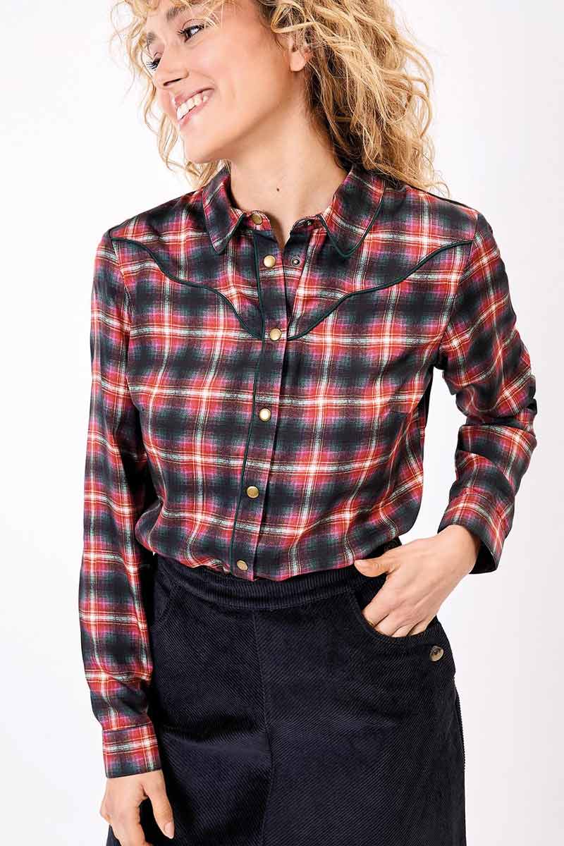 Blouse Pony Check - La Fiancee