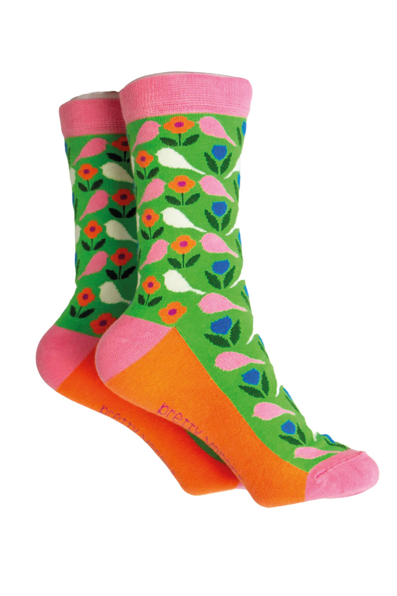 Budgie Flower Socks - Pretty Vacant