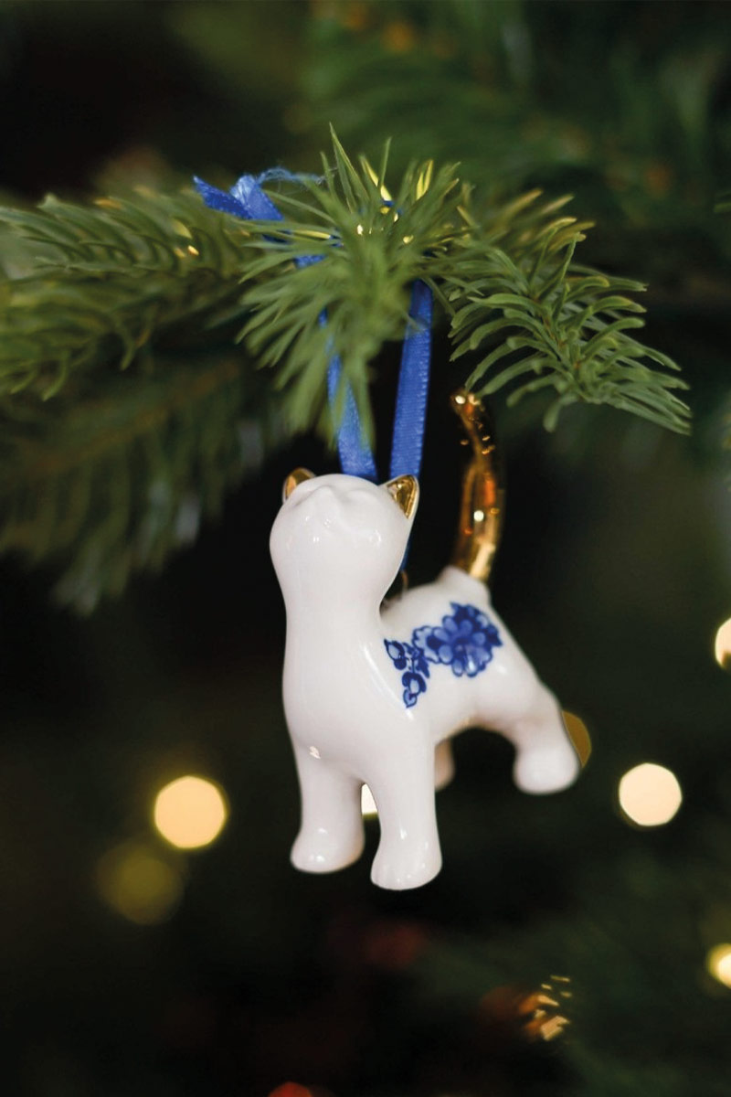 Kerstornament Kat 'Geef me eten'