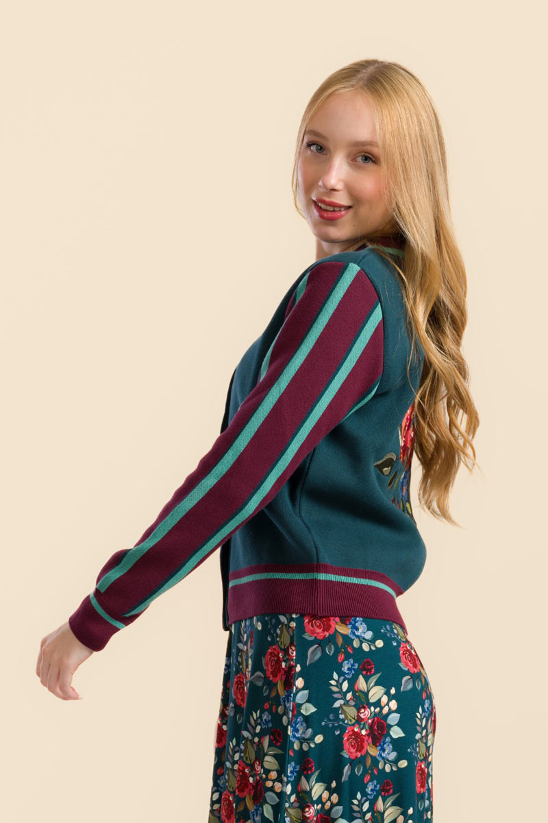 Cardigan Autumn Bouquet - LaLamour
