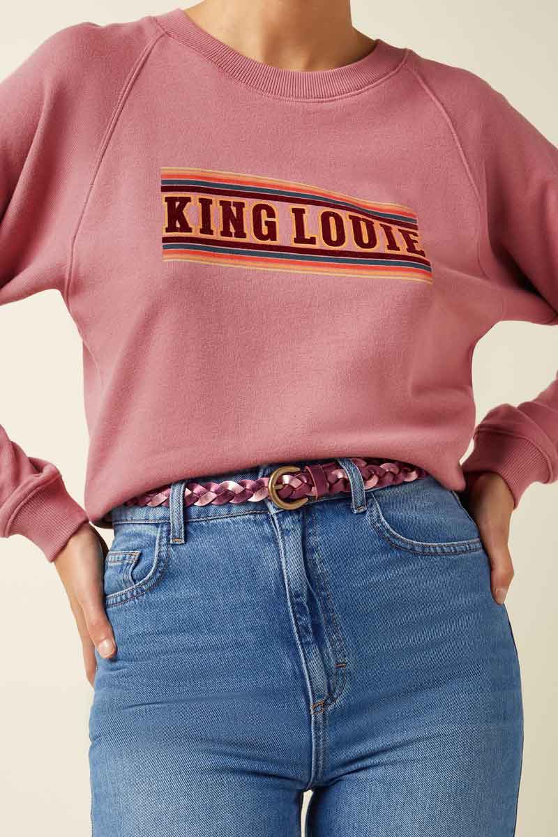 Shiny 2 Tone Belt Bordeaux Red - King Louie