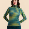 ruby top deep teal stripes lalamour 2