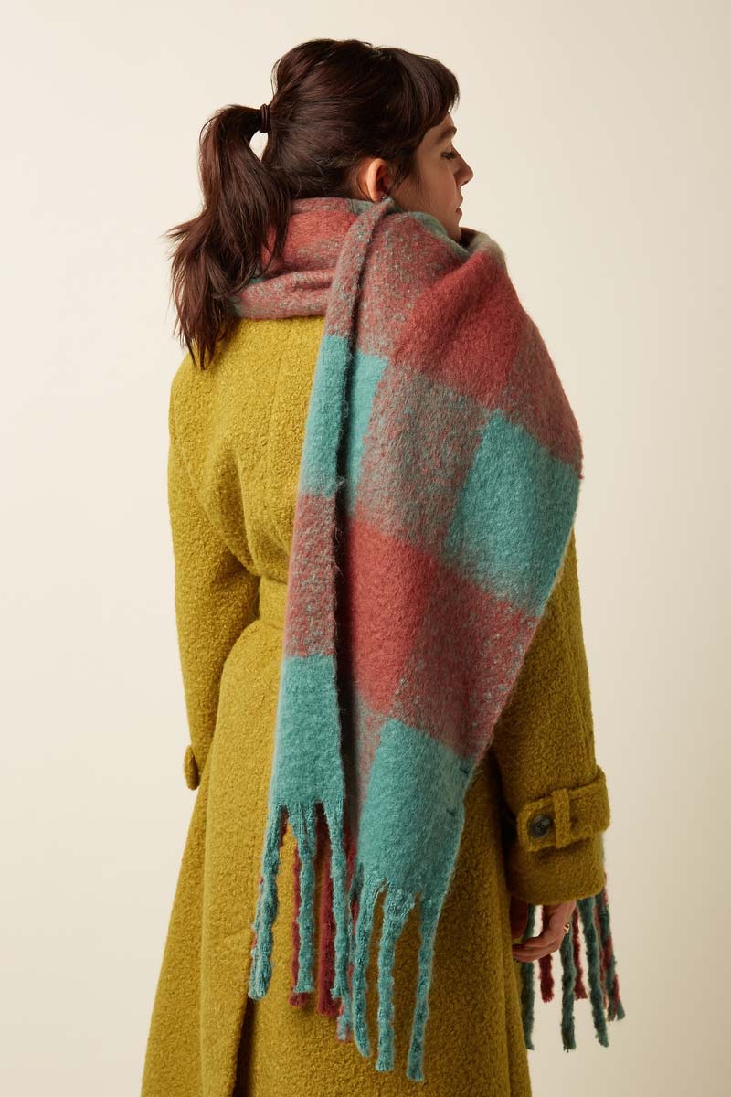 Check Scarf 2-Tone Rio Red - King Louie