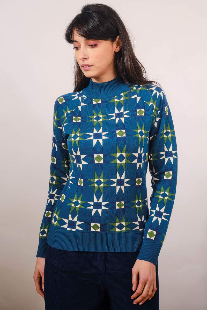 Susan Sweater Quilt Teal - Pretty Vacant