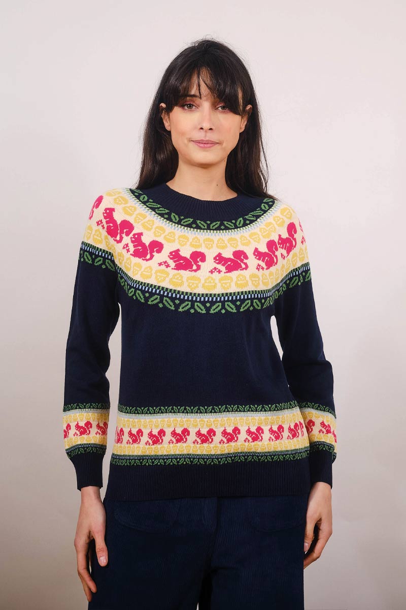 Squirrel Fairisle Sweater - Pretty Vacant