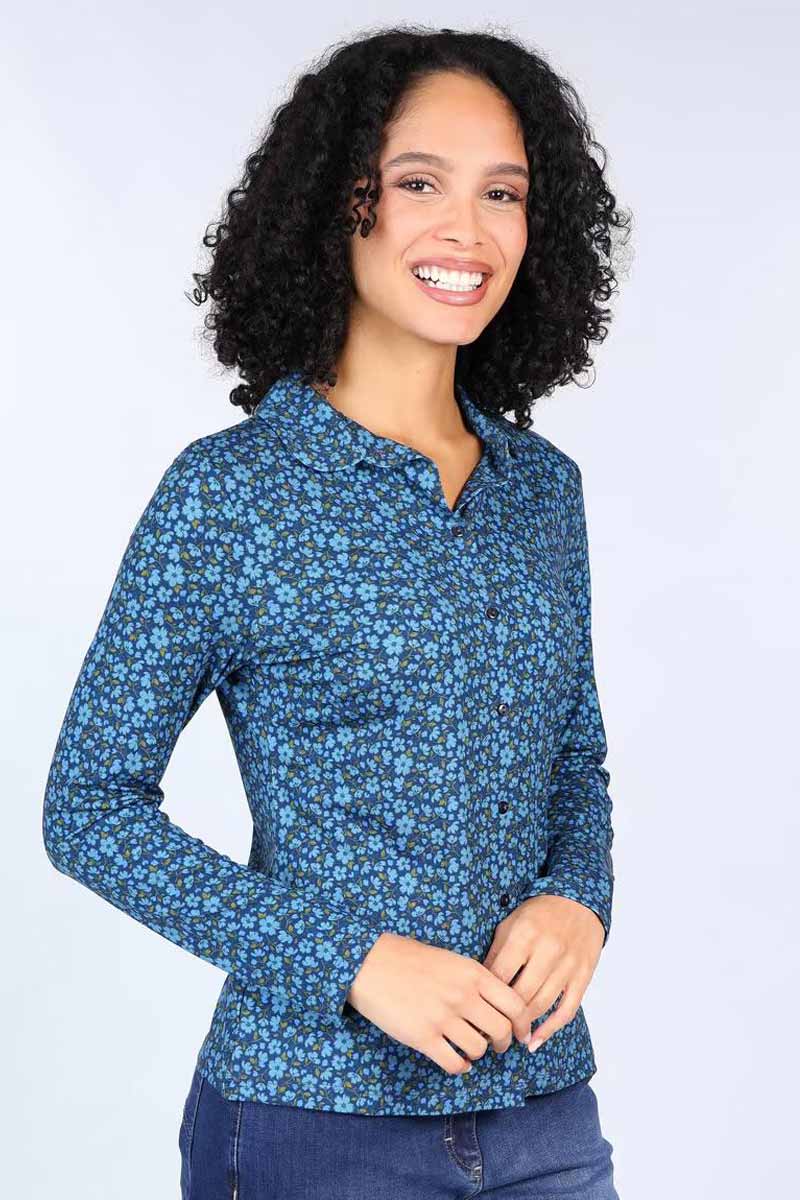Blouse Eltje Little Flower Indigo - Lykka du Nord - Afbeelding 2