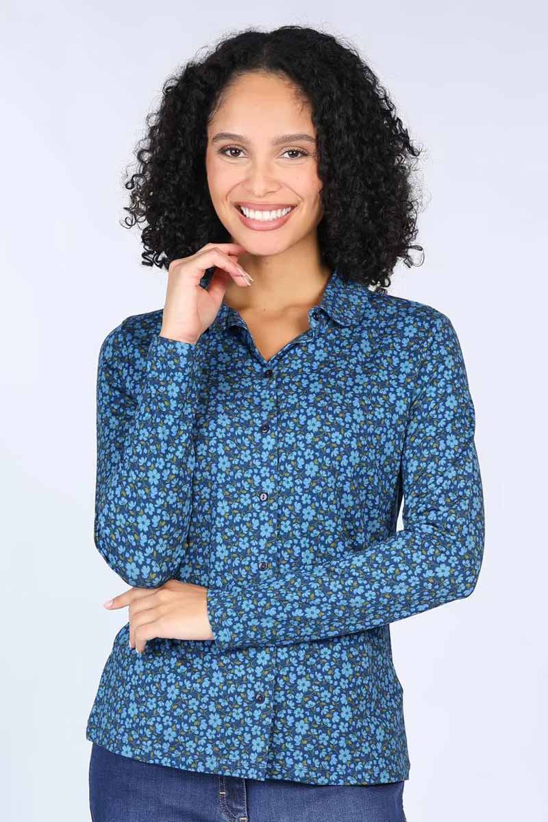 Blouse Eltje Little Flower Indigo - Lykka du Nord - Afbeelding 4