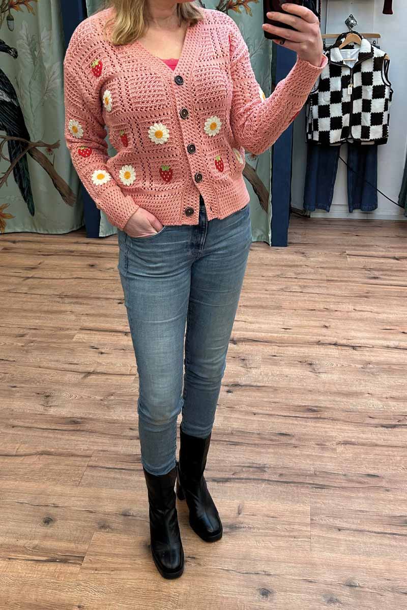 Strawberry Cardigan