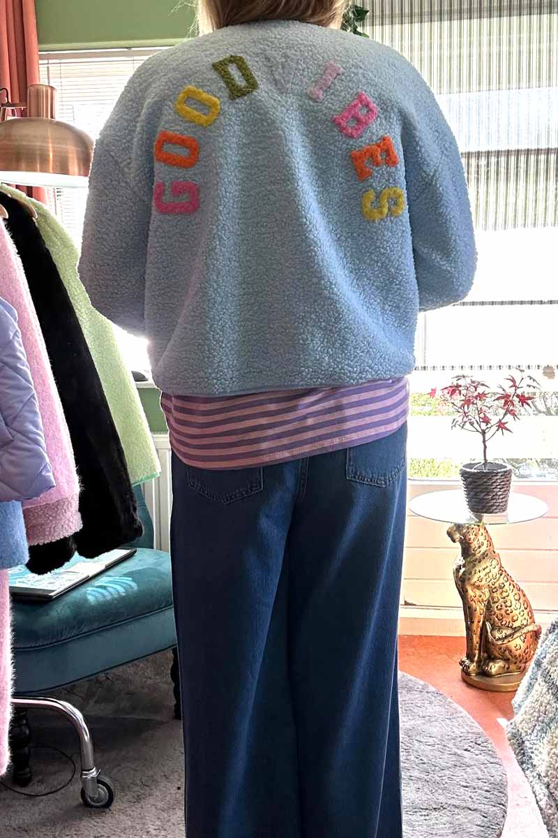 Alternative view of Jacket Teddy Blue Good Vibes