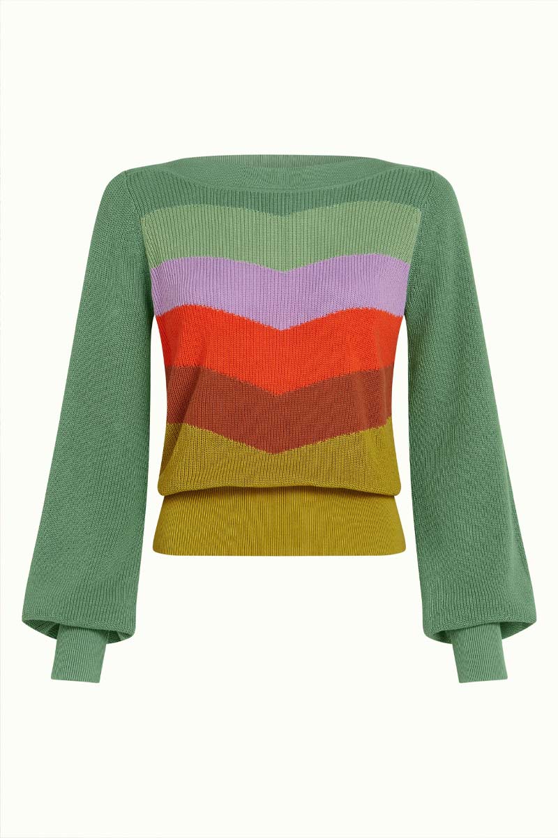 Audrey Bell Top Wonder Green Envy - King Louie - Afbeelding 3