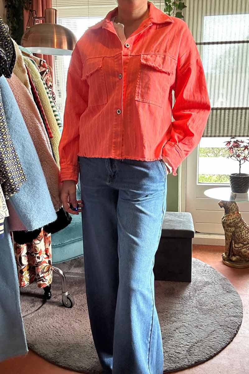 Alternative view of Jacket Oranje met Roze