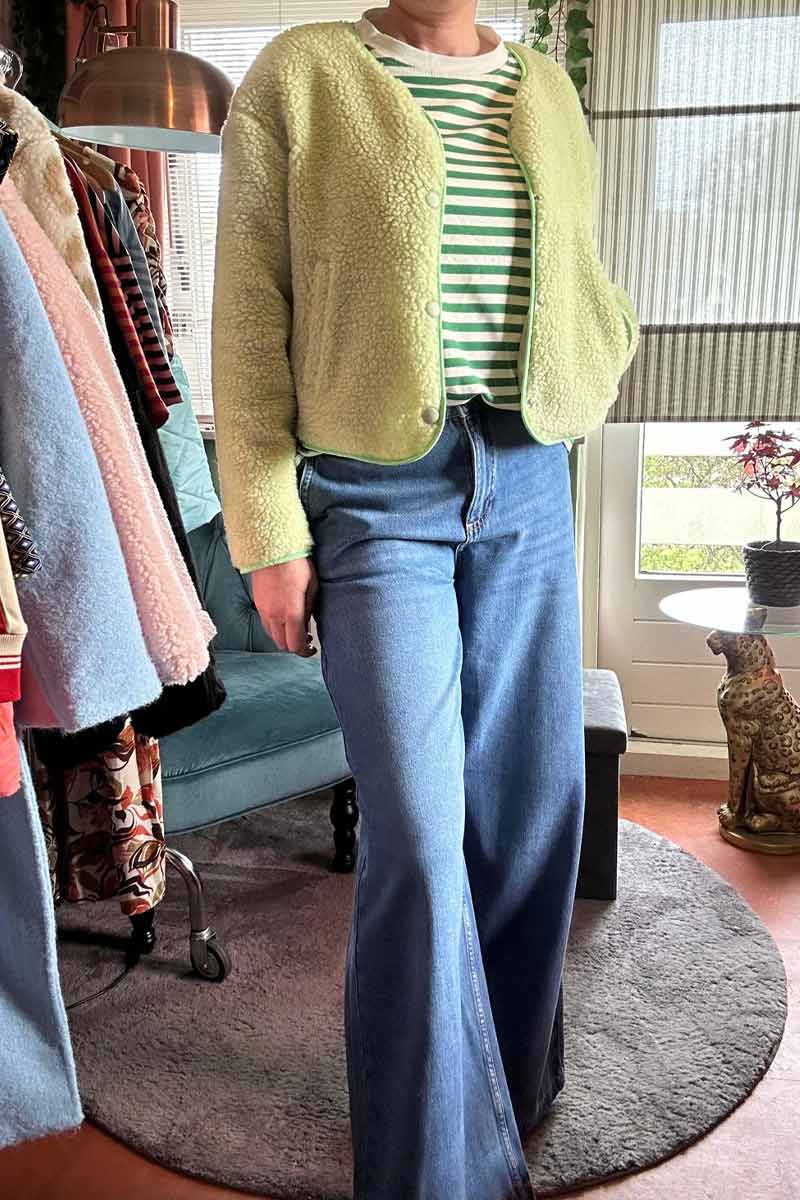 Jacket Teddy Green Good Vibes